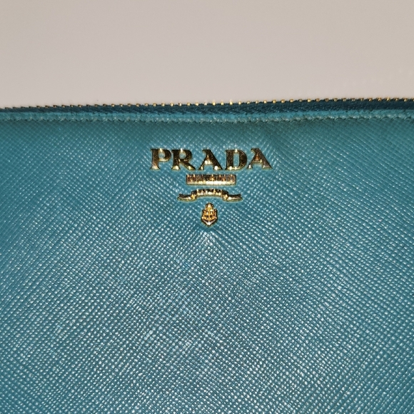 Prada Teal Blue Leather Wallet - Picture 11 of 11